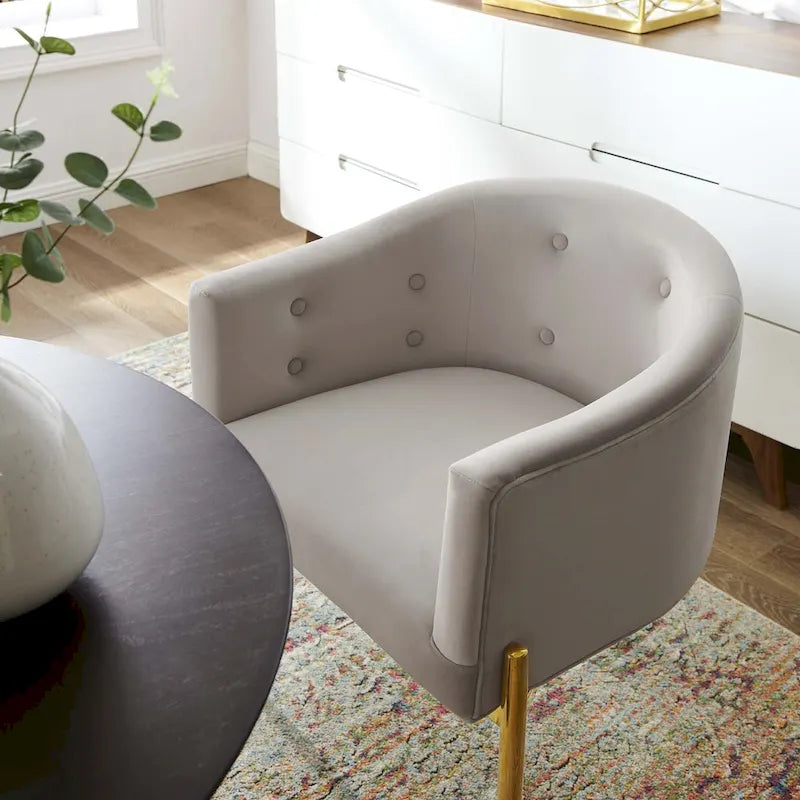 Savour getufte accentstoelen van hoogwaardig fluweel – set van 2