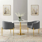 Savour getufte accentstoelen van hoogwaardig fluweel – set van 2