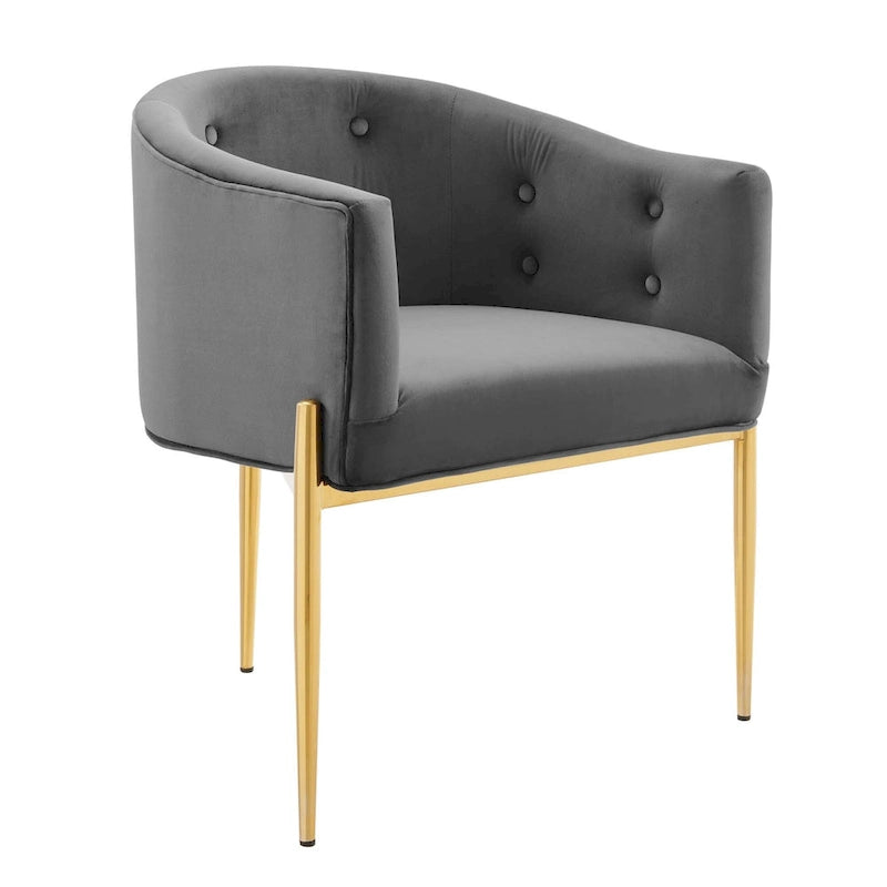 Savour getufte accentstoelen van hoogwaardig fluweel – set van 2