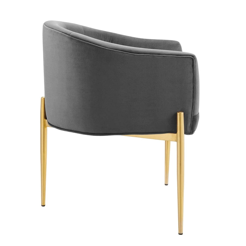 Savour getufte accentstoelen van hoogwaardig fluweel – set van 2