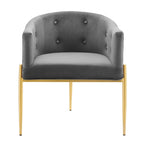 Savour getufte accentstoelen van hoogwaardig fluweel – set van 2