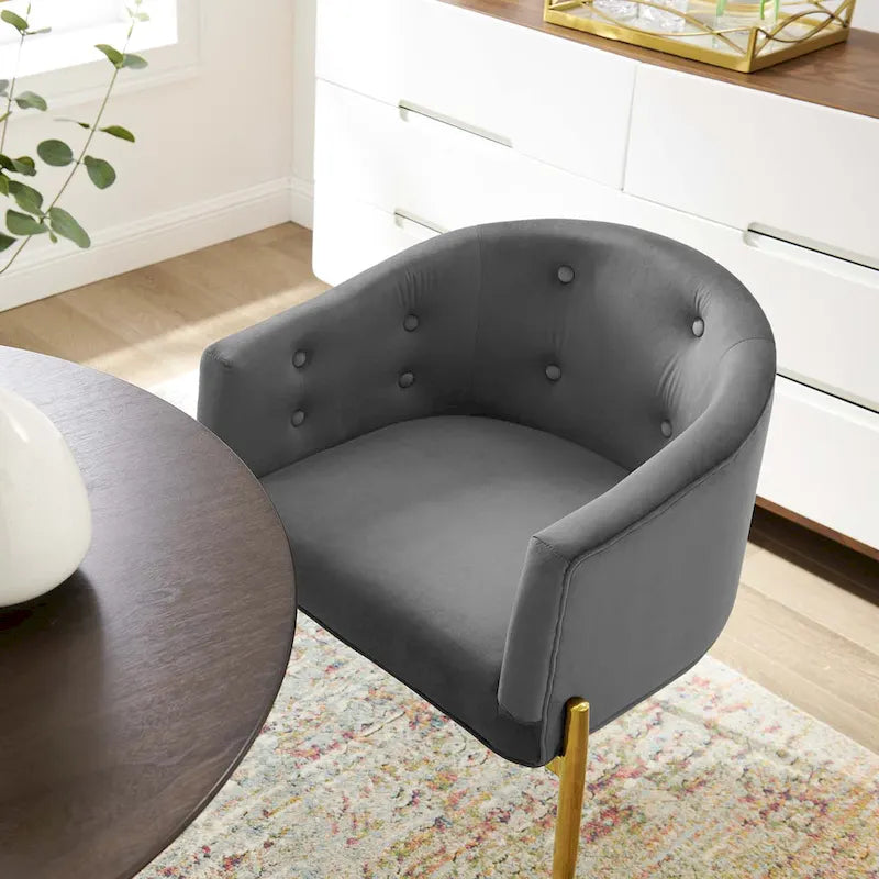 Savour getufte accentstoelen van hoogwaardig fluweel – set van 2