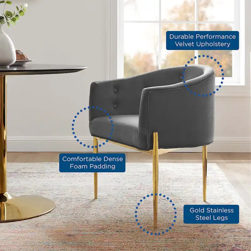 Savour getufte accentstoelen van hoogwaardig fluweel – set van 2