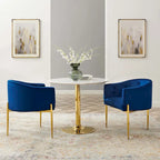 Savour getufte accentstoelen van hoogwaardig fluweel – set van 2