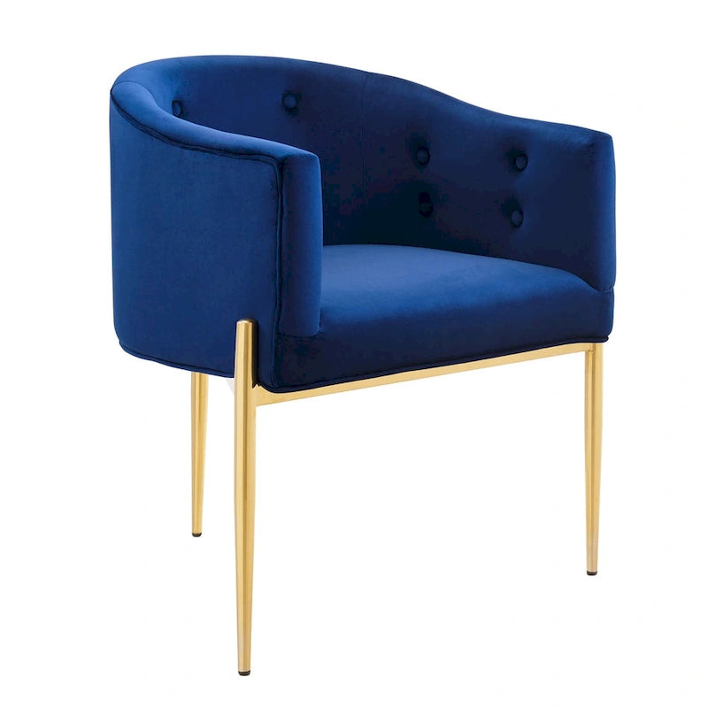 Savour getufte accentstoelen van hoogwaardig fluweel – set van 2