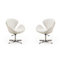 Manhattan Comfort Chrome Adjustable Swivel Chair (Set of 2)