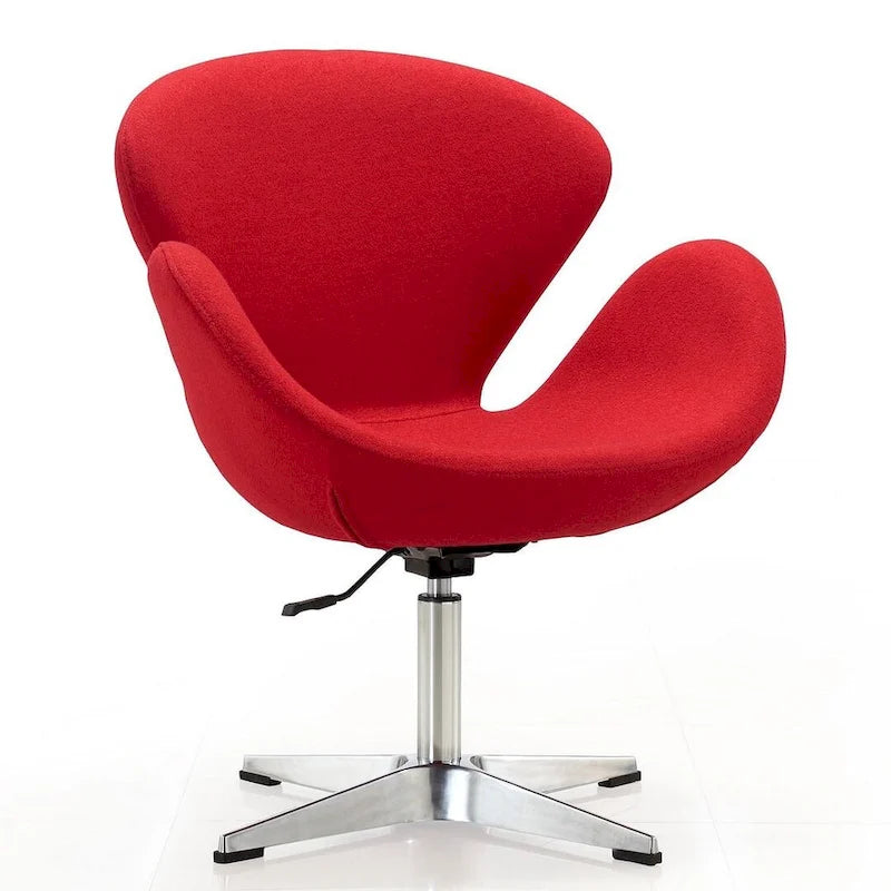 Manhattan Comfort Chrome Adjustable Swivel Chair (Set of 2)