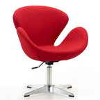 Manhattan Comfort Chrome Adjustable Swivel Chair (Set of 2)
