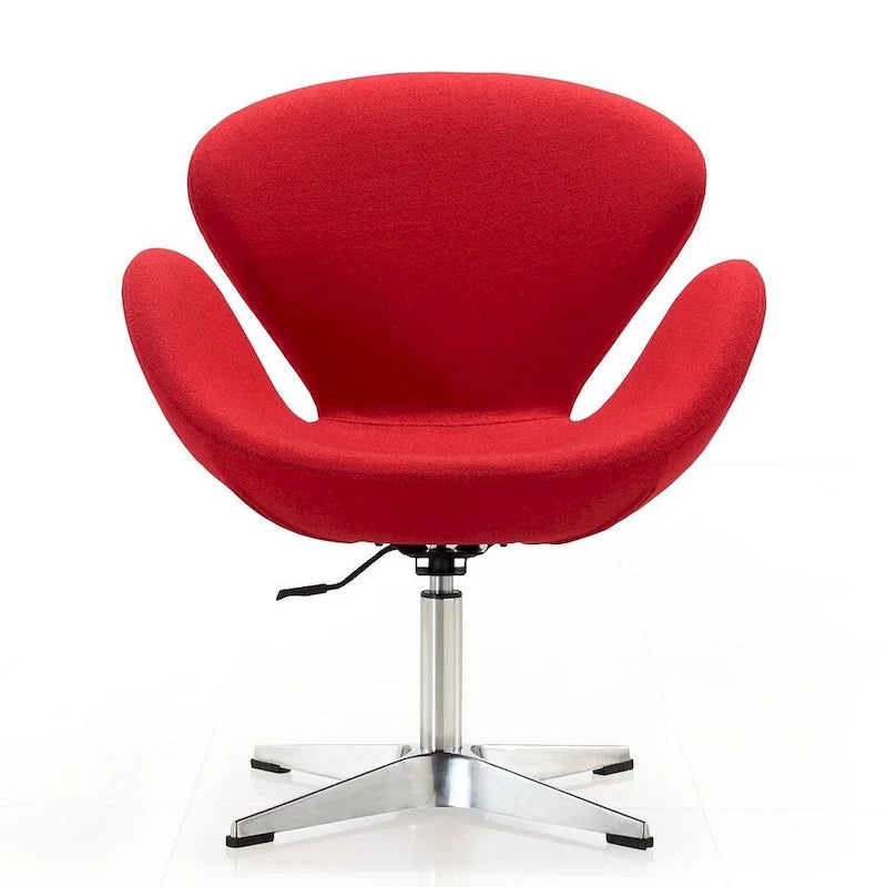 Manhattan Comfort Chrome Adjustable Swivel Chair (Set of 2)