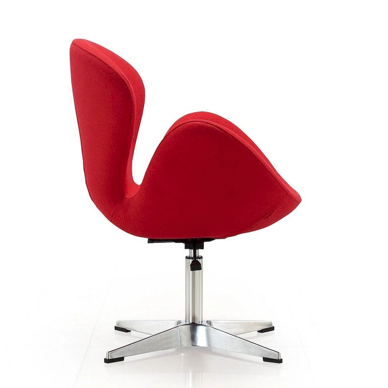 Manhattan Comfort Chrome Adjustable Swivel Chair (Set of 2)
