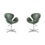 Manhattan Comfort Chrome Adjustable Swivel Chair (Set of 2)