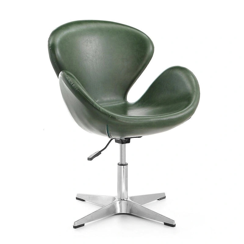 Manhattan Comfort Chrome Adjustable Swivel Chair (Set of 2)
