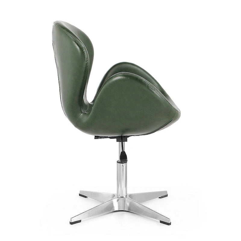 Manhattan Comfort Chrome Adjustable Swivel Chair (Set of 2)