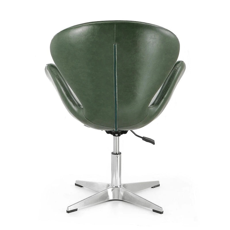 Manhattan Comfort Chrome Adjustable Swivel Chair (Set of 2)