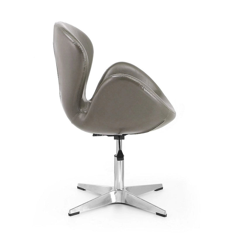 Manhattan Comfort Chrome Adjustable Swivel Chair (Set of 2)