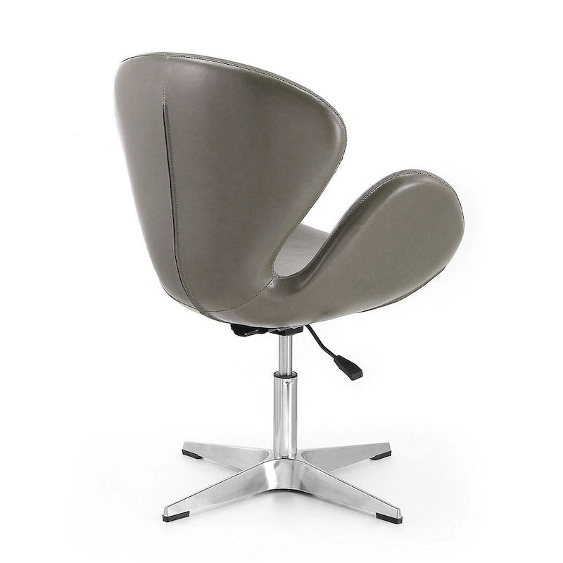 Manhattan Comfort Chrome Adjustable Swivel Chair (Set of 2)