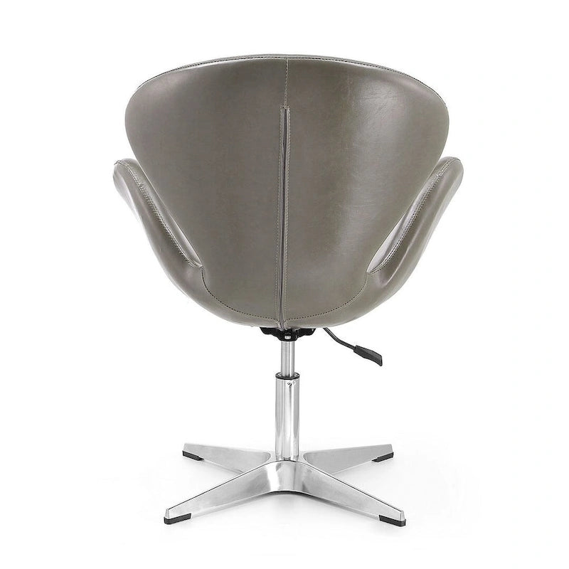 Manhattan Comfort Chrome Adjustable Swivel Chair (Set of 2)