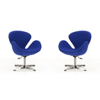Manhattan Comfort Chrome Adjustable Swivel Chair (Set of 2)