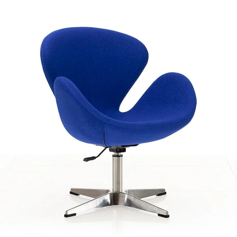 Manhattan Comfort Chrome Adjustable Swivel Chair (Set of 2)