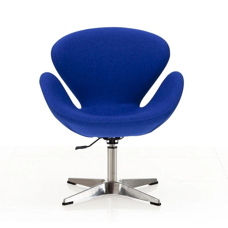Manhattan Comfort Chrome Adjustable Swivel Chair (Set of 2)