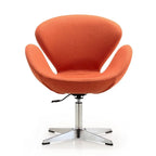 Manhattan Comfort Chrome Adjustable Swivel Chair (Set of 2)