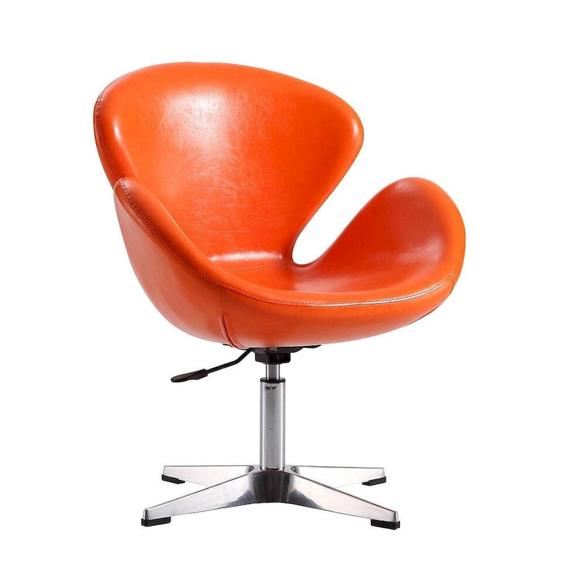 Manhattan Comfort Chrome Adjustable Swivel Chair (Set of 2)