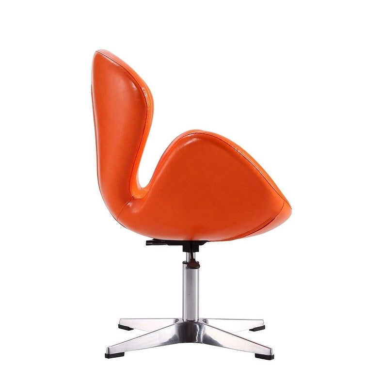 Manhattan Comfort Chrome Adjustable Swivel Chair (Set of 2)