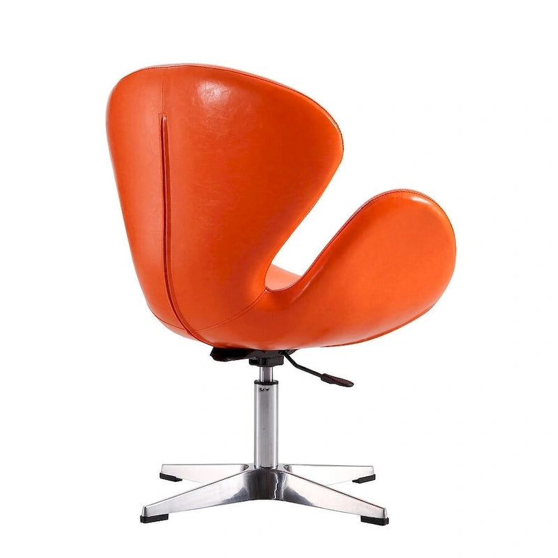 Manhattan Comfort Chrome Adjustable Swivel Chair (Set of 2)