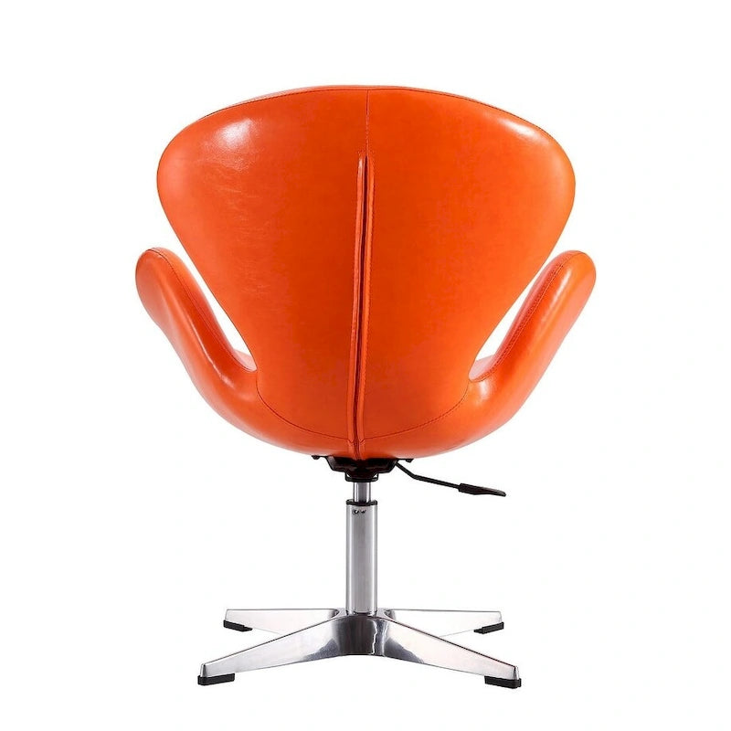 Manhattan Comfort Chrome Adjustable Swivel Chair (Set of 2)