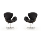Manhattan Comfort Chrome Adjustable Swivel Chair (Set of 2)