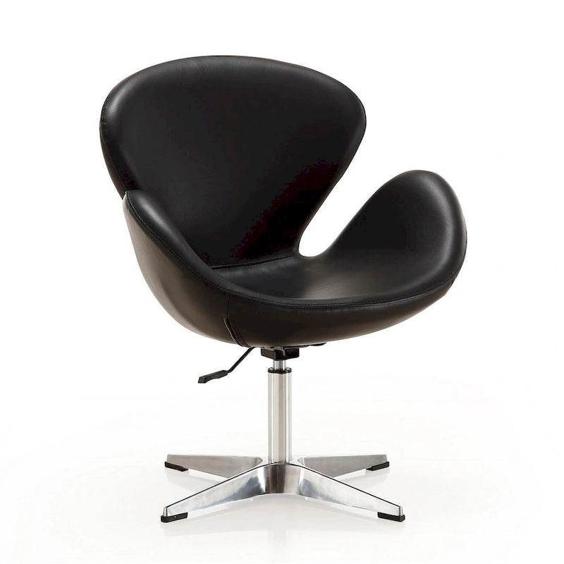 Manhattan Comfort Chrome Adjustable Swivel Chair (Set of 2)