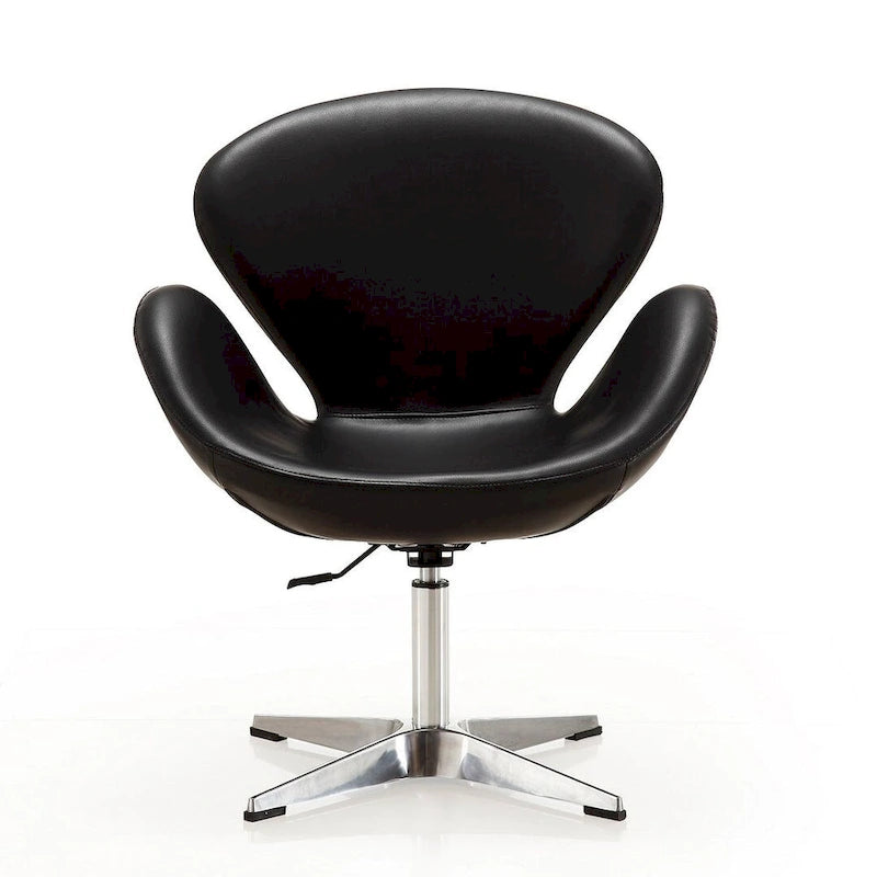 Manhattan Comfort Chrome Adjustable Swivel Chair (Set of 2)