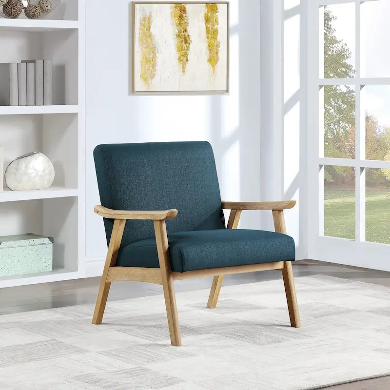 Silla tapizada de tela Weldon de estilo moderno de mediados de siglo