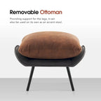 MCombo Accent Chair with Ottoman, Leathaire Fabric LW951