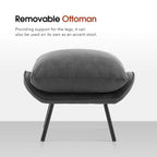 MCombo Accent Chair with Ottoman, Leathaire Fabric LW951