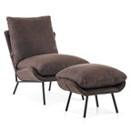 MCombo Accent Chair with Ottoman, Leathaire Fabric LW951