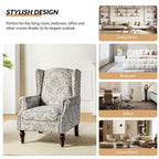 Gott Traditional Wingback Armchair with Solid Wood Legs by HULALA HOME