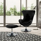 Cher modernes 2-teiliges Akzentstuhl- und Hocker-Set aus Stoff von Furniture of America
