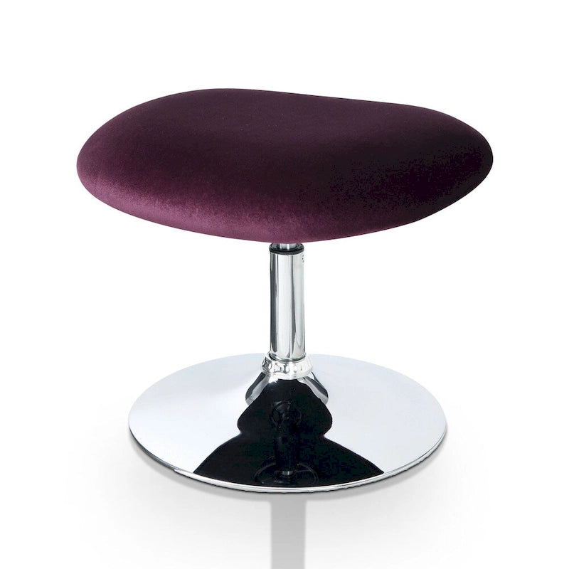 Cher modernes 2-teiliges Akzentstuhl- und Hocker-Set aus Stoff von Furniture of America