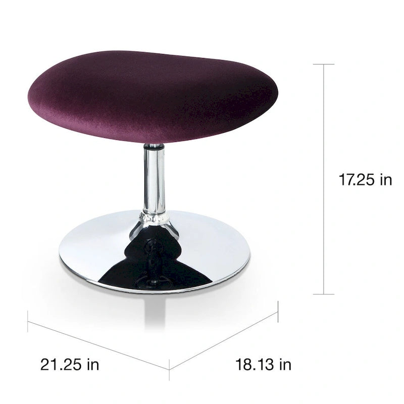 Cher modernes 2-teiliges Akzentstuhl- und Hocker-Set aus Stoff von Furniture of America