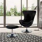 Cher modernes 2-teiliges Akzentstuhl- und Hocker-Set aus Stoff von Furniture of America