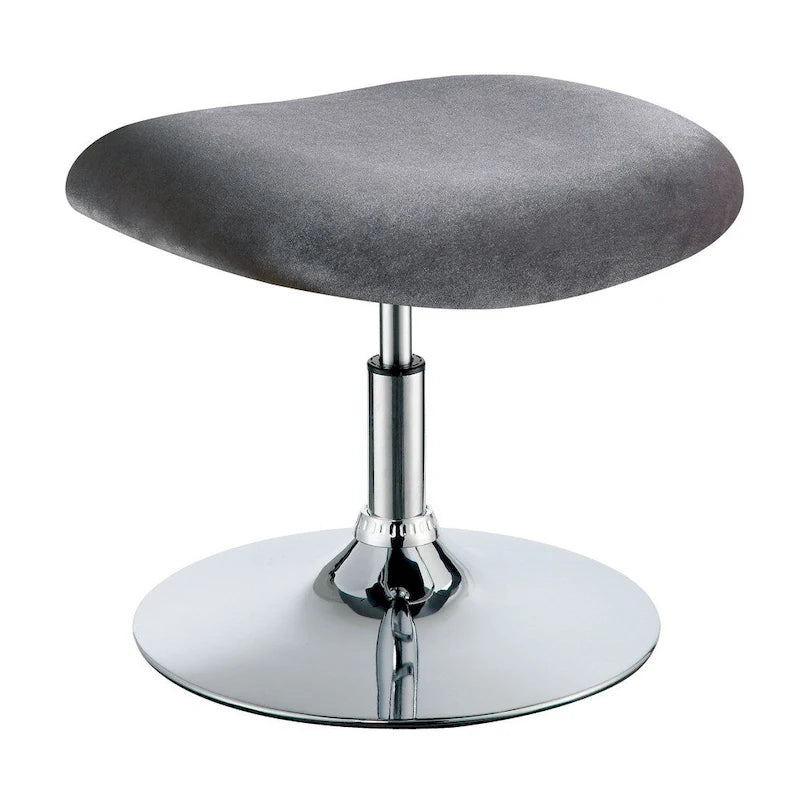 Cher modernes 2-teiliges Akzentstuhl- und Hocker-Set aus Stoff von Furniture of America