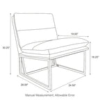 Glitzhome, 2er-Set moderner ergonomischer armloser PU-Akzentsessel, 30.25 H