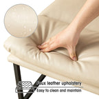 Glitzhome, 2er-Set moderner ergonomischer armloser PU-Akzentsessel, 30.25 H