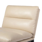 Glitzhome, 2er-Set moderner ergonomischer armloser PU-Akzentsessel, 30.25 H