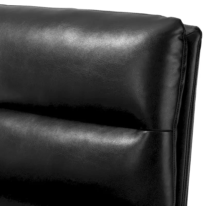 Glitzhome, 2er-Set moderner ergonomischer armloser PU-Akzentsessel, 30.25 H