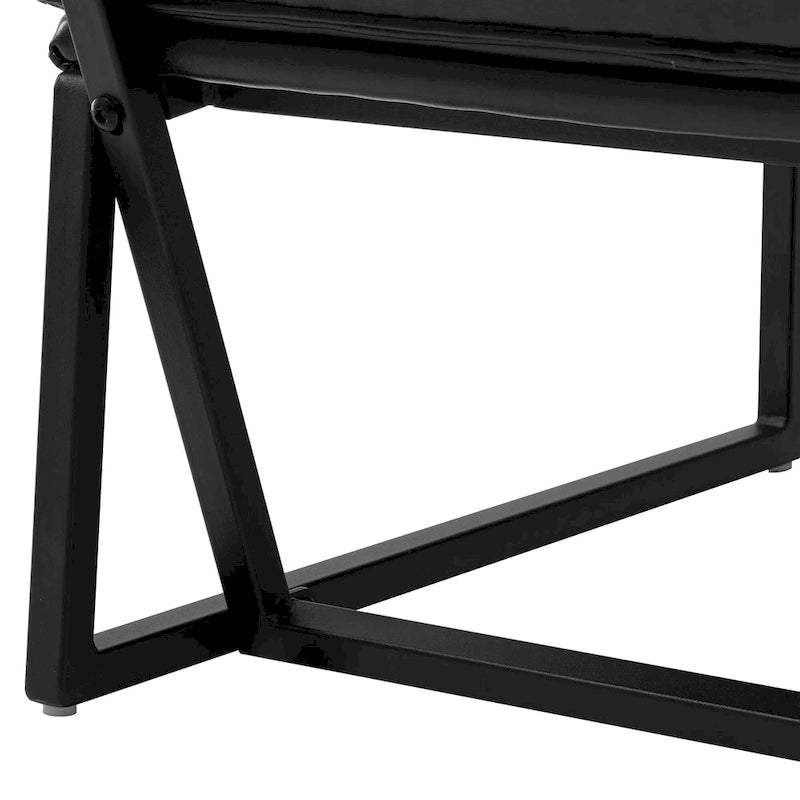 Glitzhome, 2er-Set moderner ergonomischer armloser PU-Akzentsessel, 30.25 H