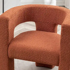 KINWELL 28 Zoll breiter, gepolsterter Bouclé-Sessel mit quadratischen Armlehnen (2er-Set)