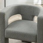 KINWELL 28 Zoll breiter, gepolsterter Bouclé-Sessel mit quadratischen Armlehnen (2er-Set)