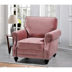 Suffield-fluwelen fauteuil met siernagels